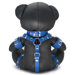 The Red Ours en cuir Bendy The Bdsm Teddy Bear Bleu